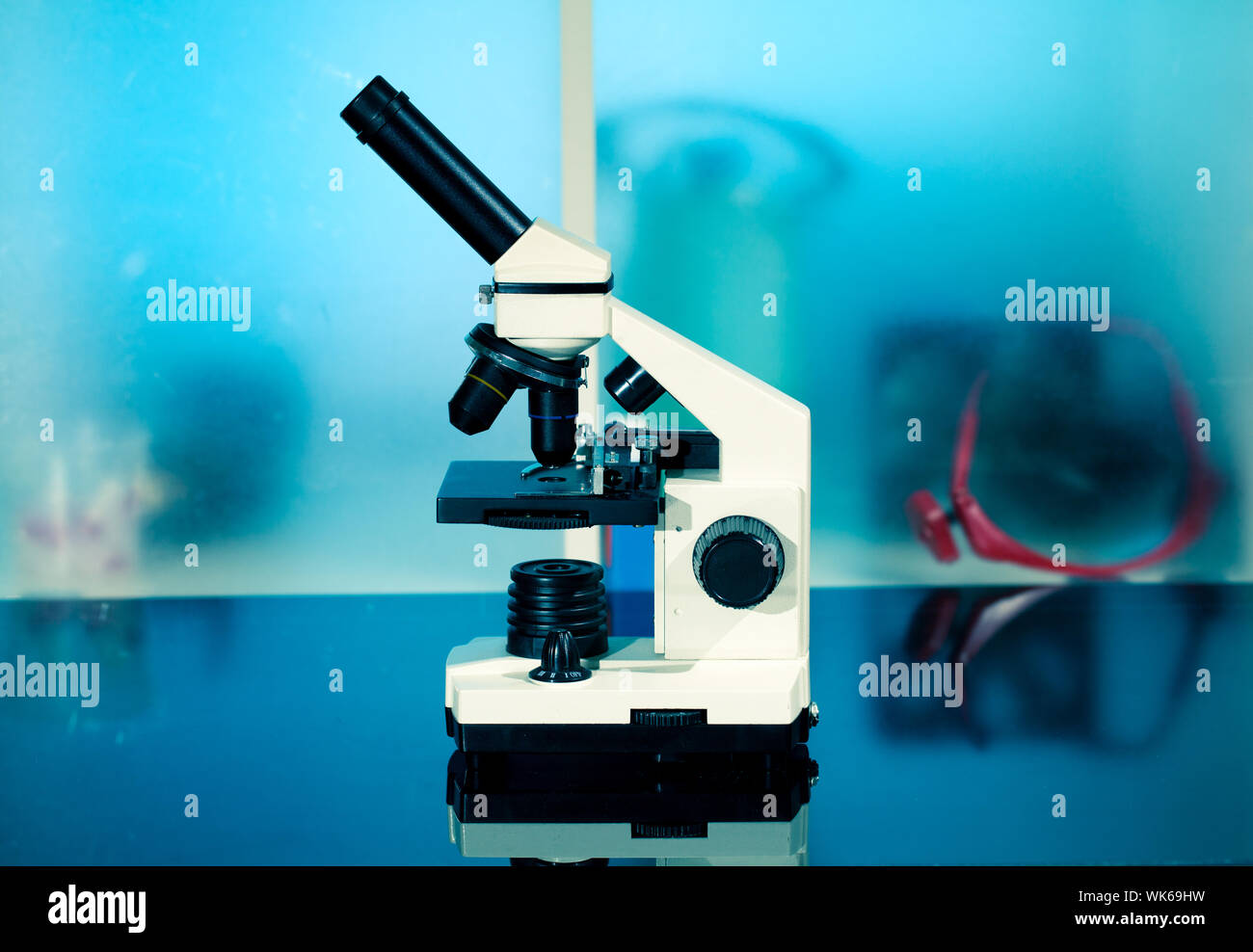 Close up of microscope Stock Photo