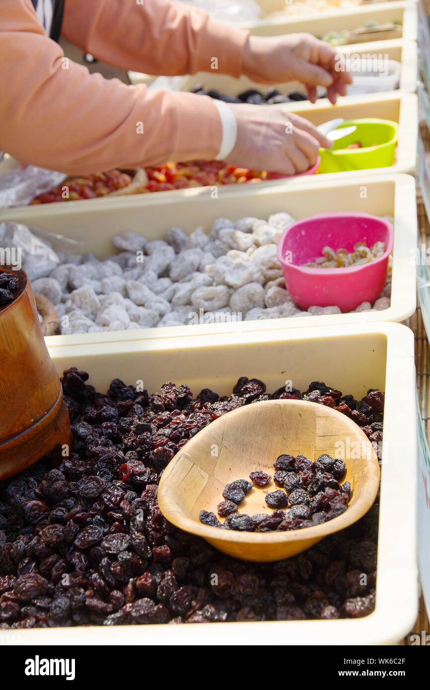 Dried Fruits market Stock Photo Alamy