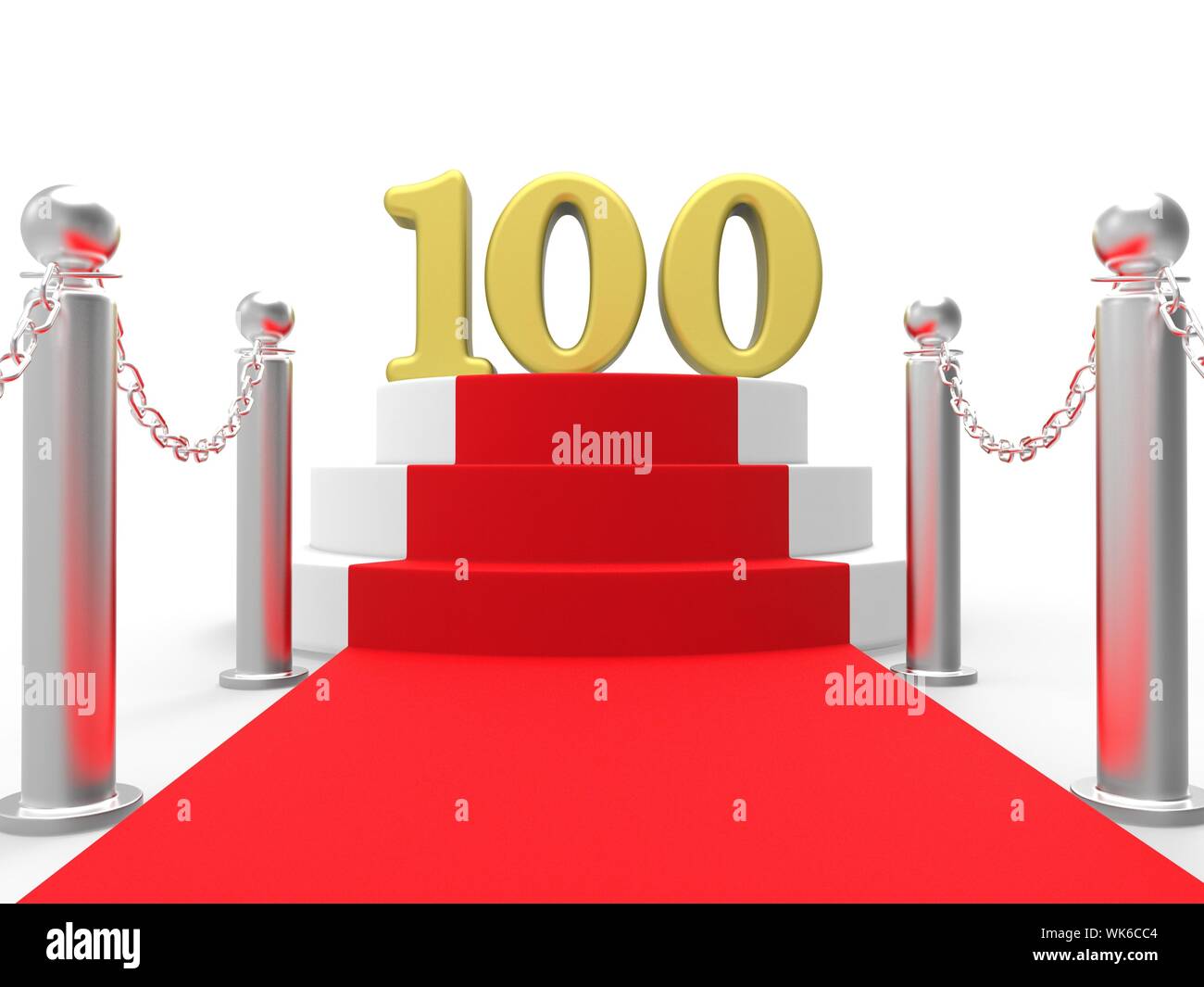 Golden One Hundred On Red Carpet Meaning Movie Industry Anniversary And
