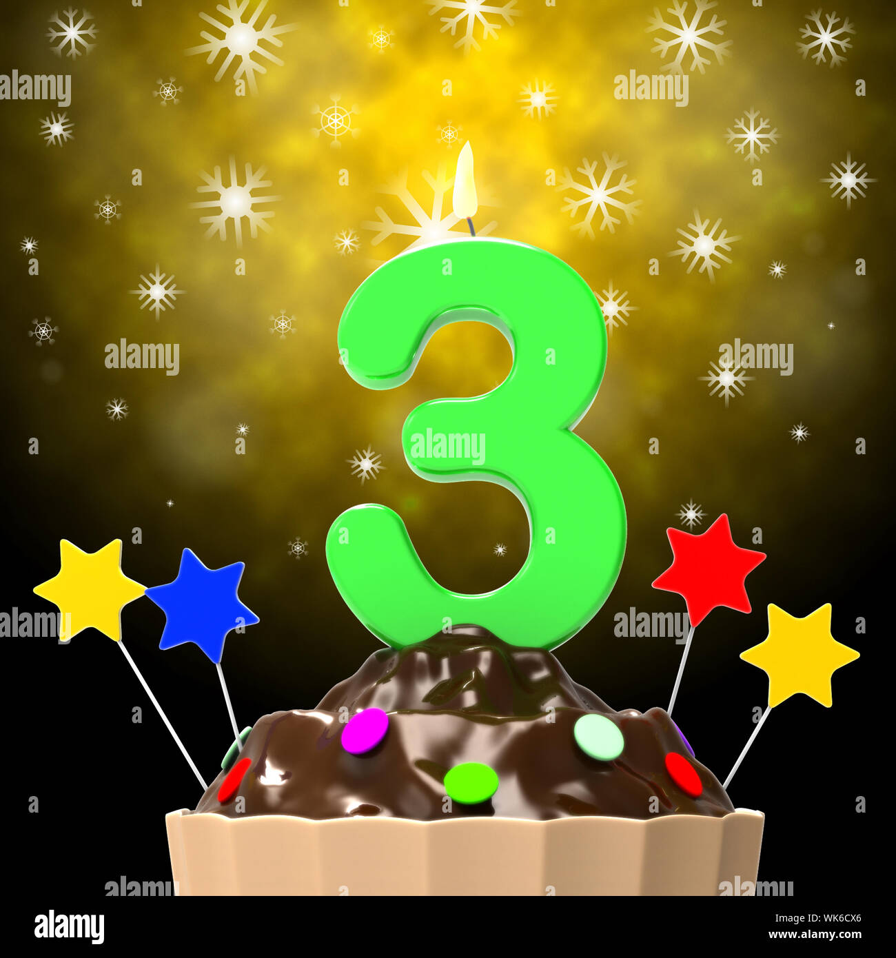 Three Candle On Cupcake Meaning Decorated Cakes Snacks And Candles