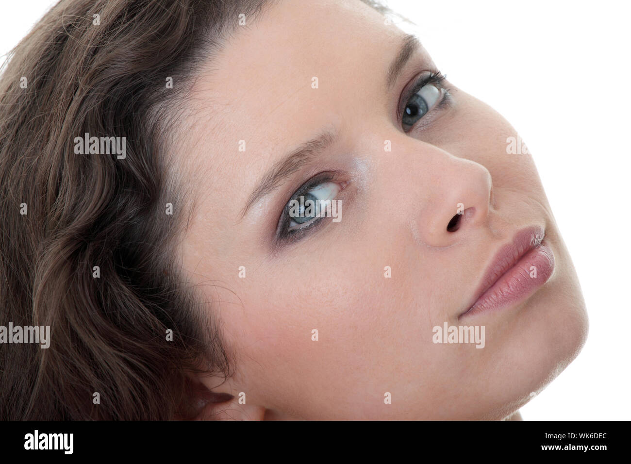 Nice fashion girl posing on light background Stock Photo