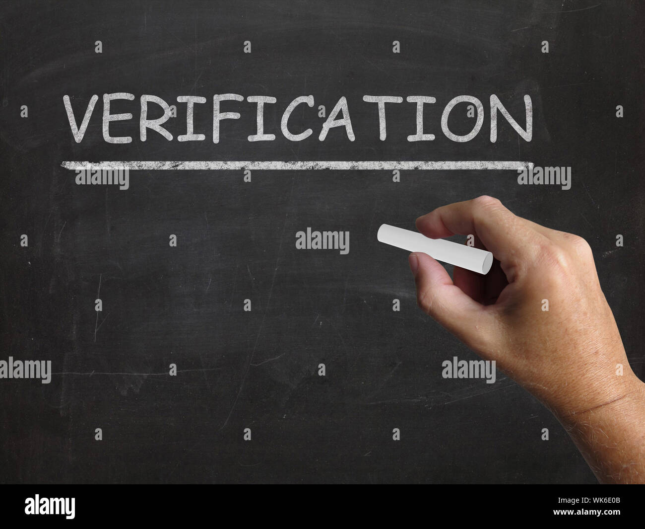 Verification Blackboard Showing Proof Confirmation And Endorsement