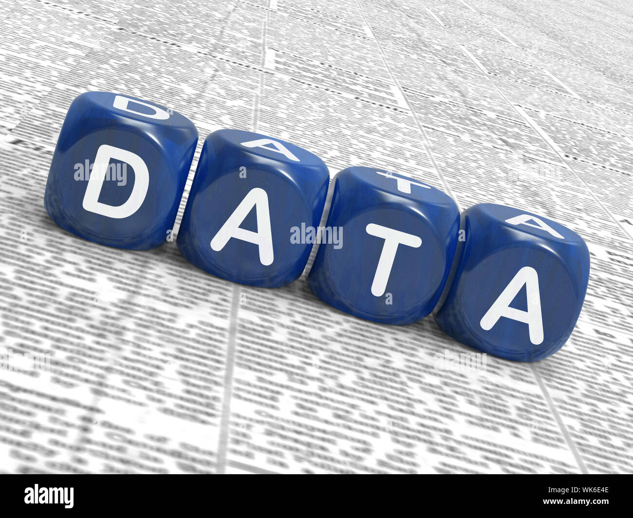 Data Dice Meaning Info Statistics And Backup Stock Photo Alamy