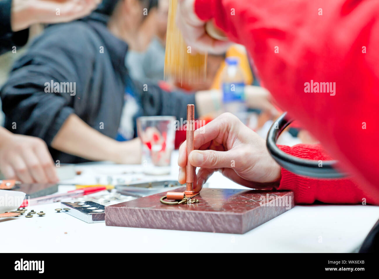Leather making Stock Photo Alamy