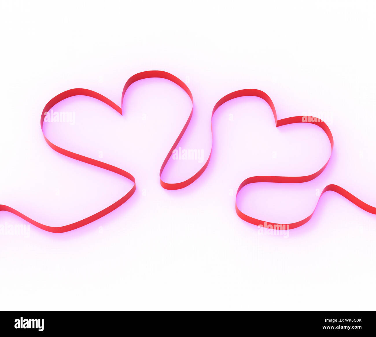 Ribbon Heart Meaning Love Affection And Attraction Stock Photo - Alamy