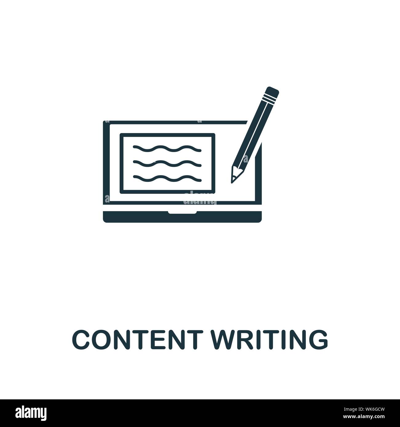 Content Writing vector icon symbol. Creative sign from passive income ...