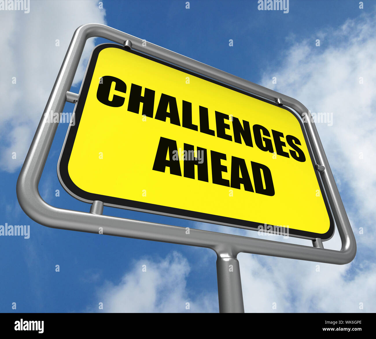 Challenges Ahead Sign Showings to Overcome a Challenge or Difficulty Stock  Photo - Alamy