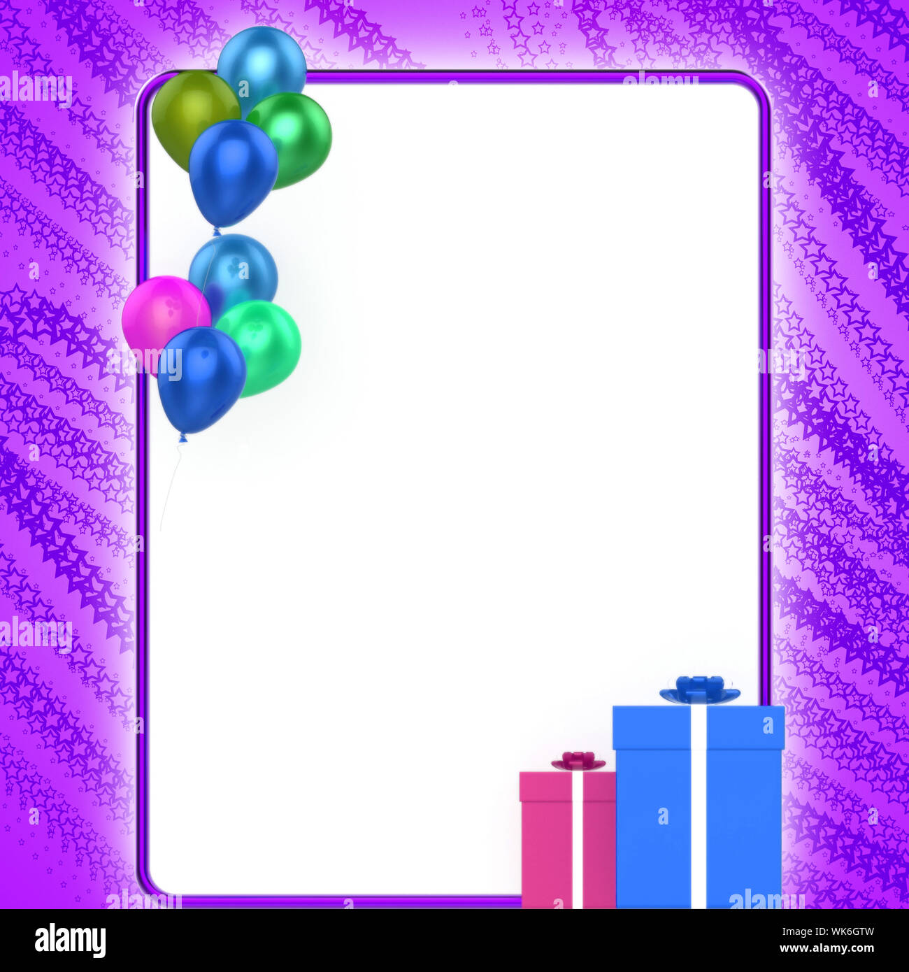 Decorated Card Meaning Birthday Greetings Or Surprise Message Stock