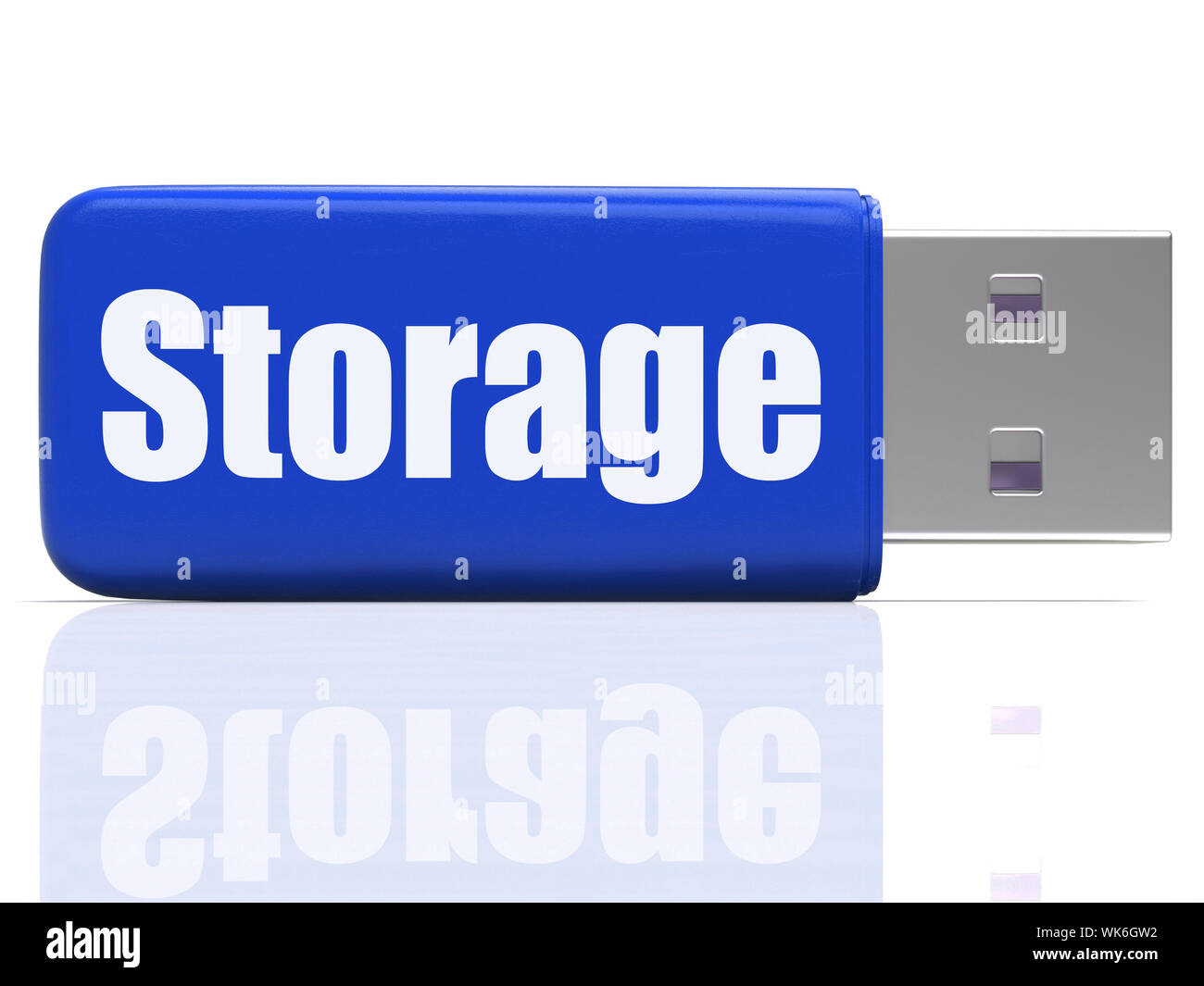 Storage Pen drive Showing Data Backup Storing Or Warehousing Stock Photo
