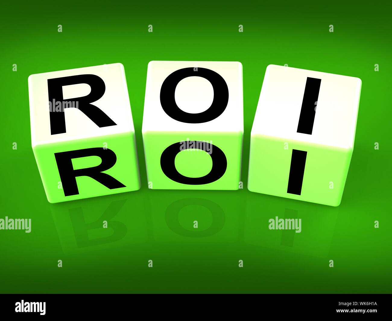 ROI Blocks Meaning Financial Return on Investment Stock Photo