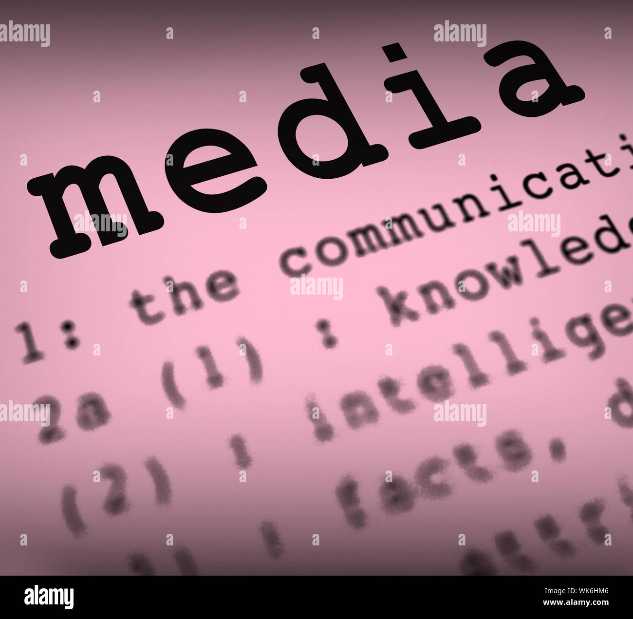 Media Definition Showing Social Media Journalism Or Multimedia Stock Photo Alamy