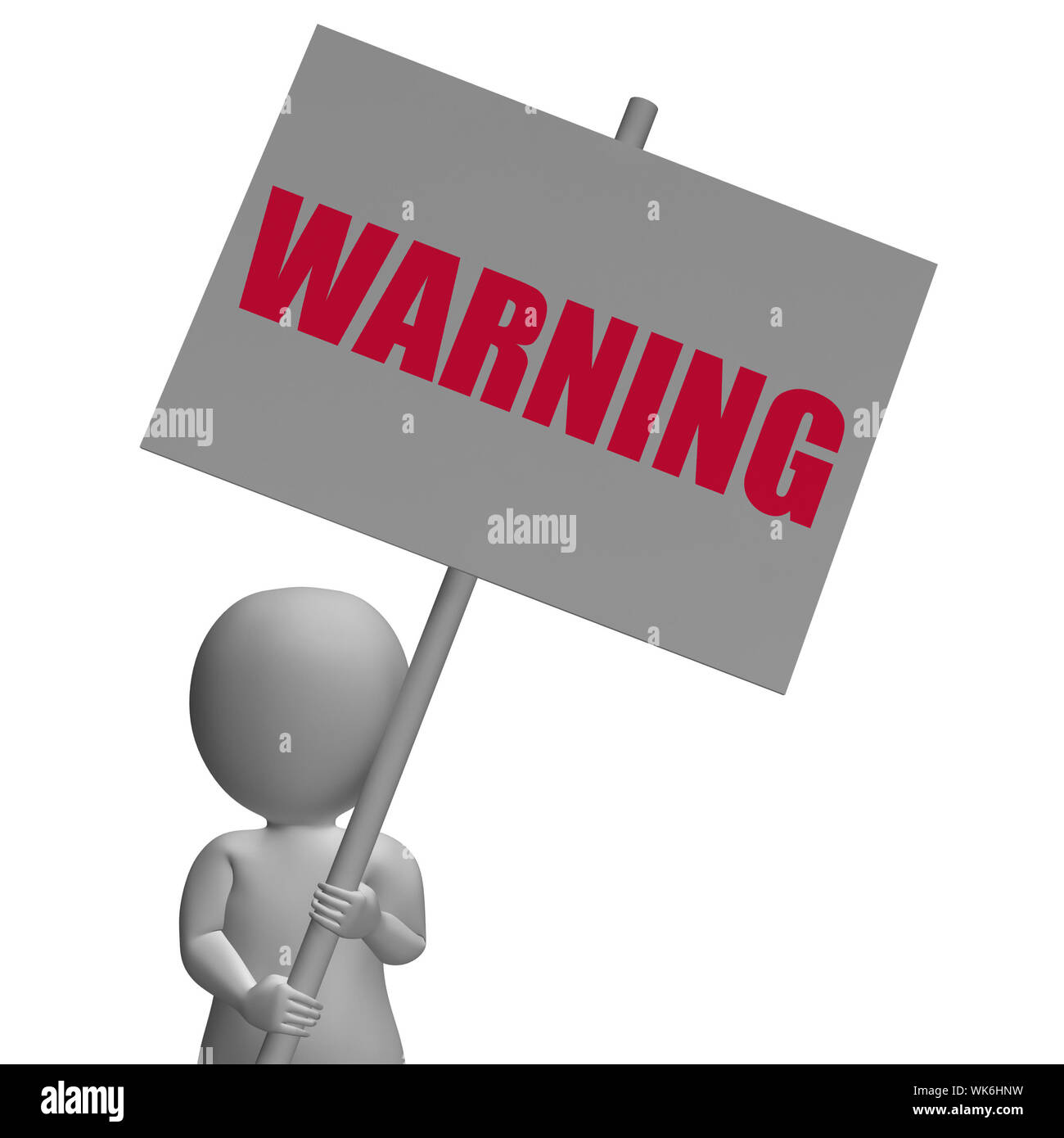Warning Protest Banner Meaning Precaution Alertness And Forewarn Stock