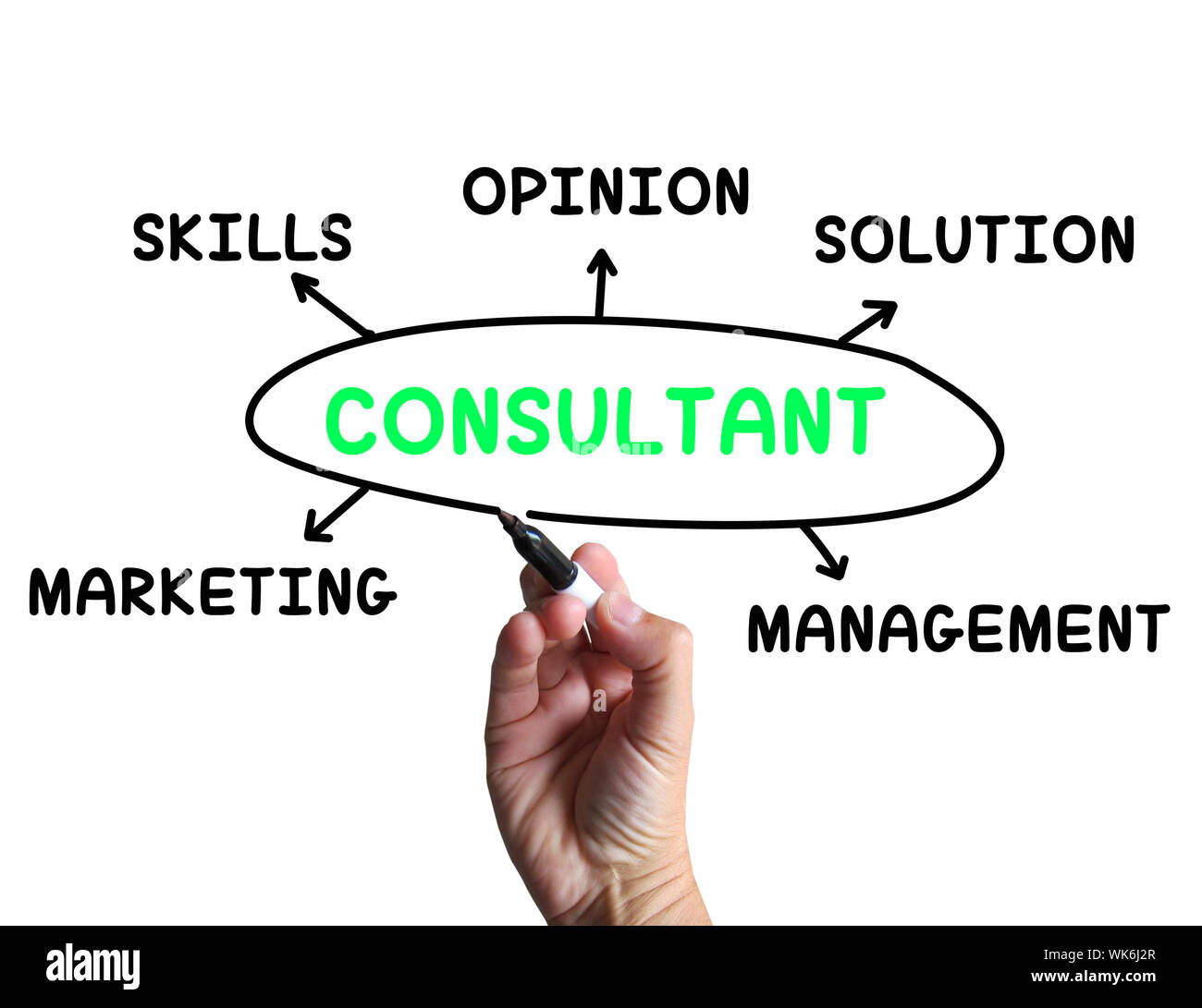 Consultant Diagram Meaning Specialist Skills And Opinions Stock Photo 