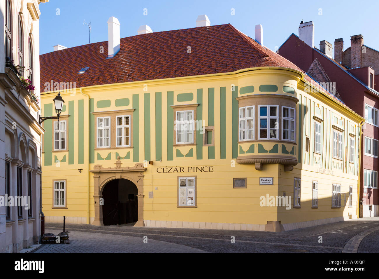 The Baroque Cézár House Cézár-Ház in Sopron, Hungary, built in the 17th century, renovated in 2019 Stock Photo