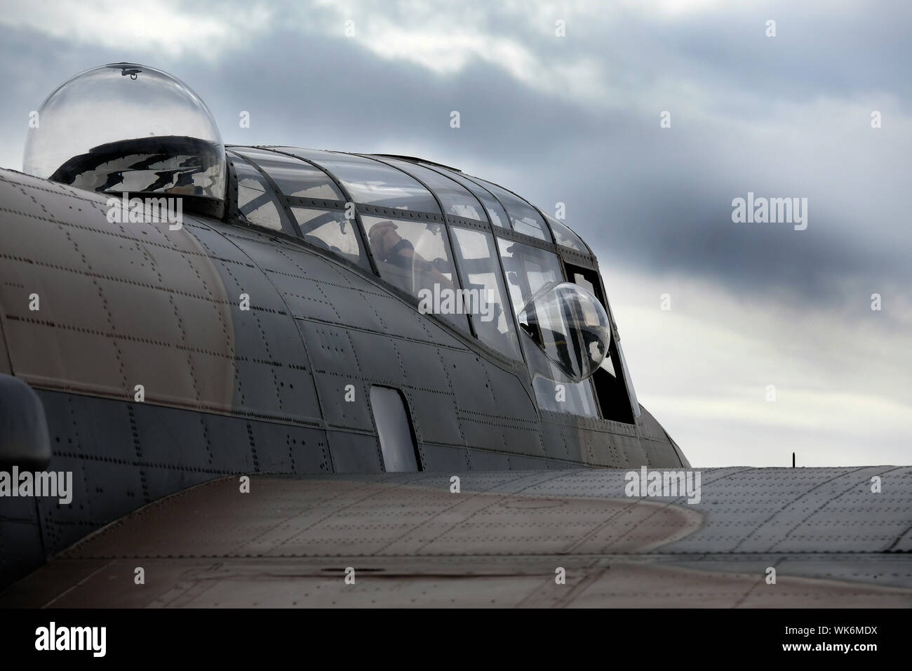 Lancaster bomber under restoration at East Kirkby, Lincolnshire