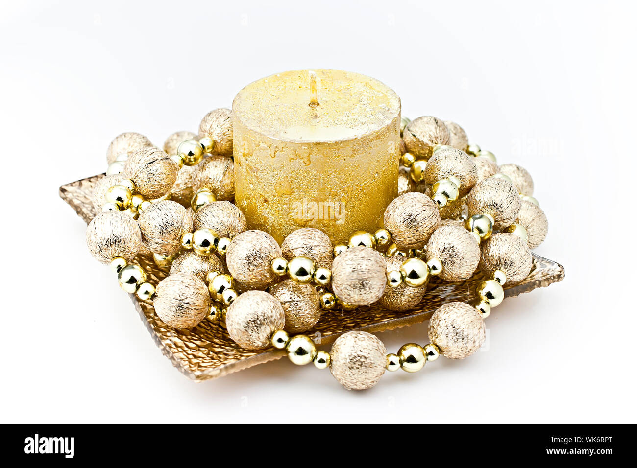 gold candle dish