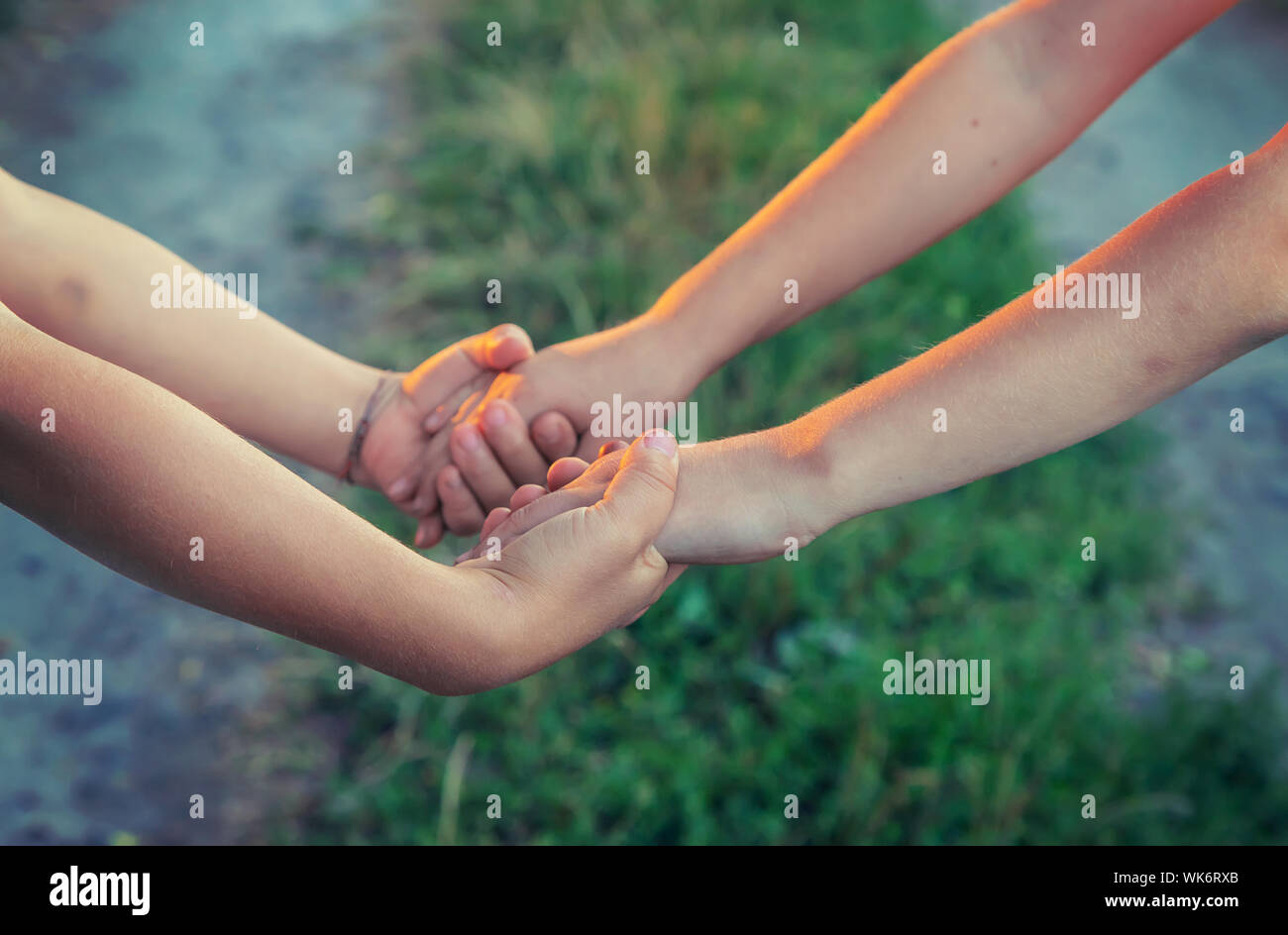 Diverse Children Holding Hands Isolated High Resolution Stock ...
