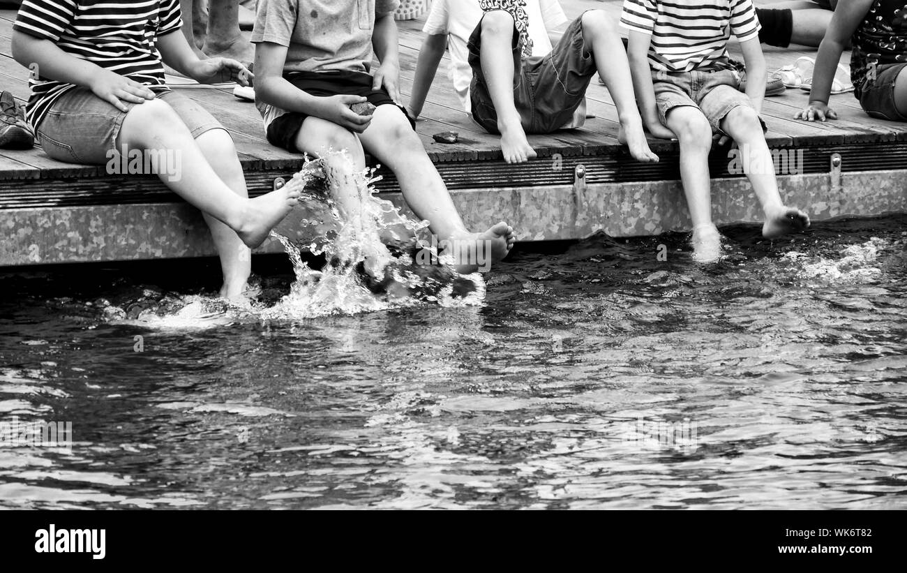 black and white kiddie pool