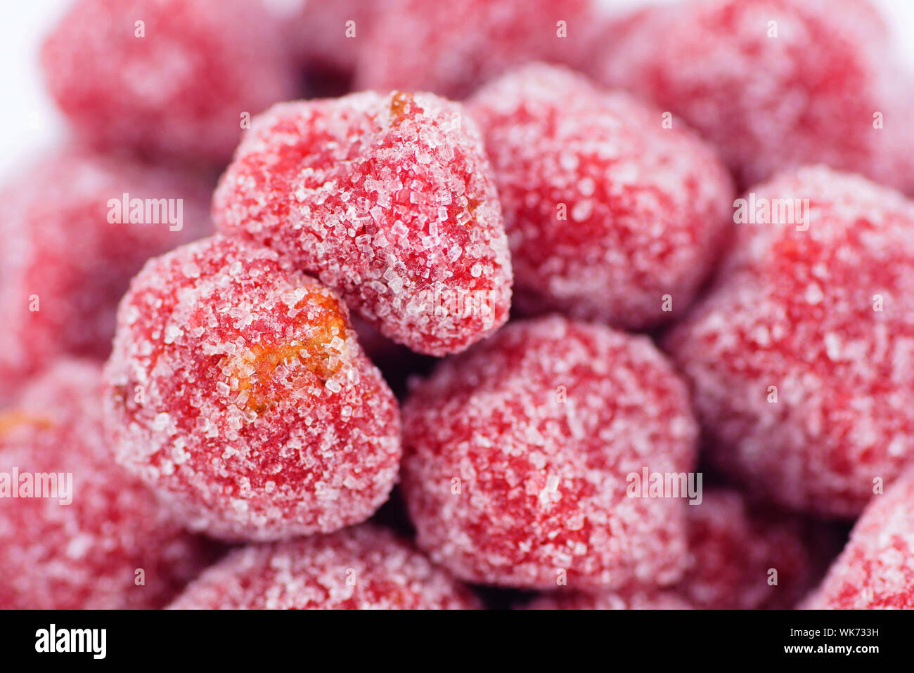 Closeup Of Red Candies Stock Photo Alamy