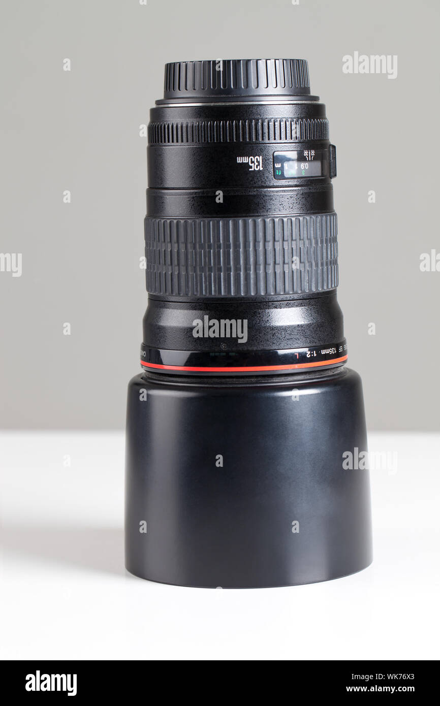 Close up of a digital camera lens Stock Photo