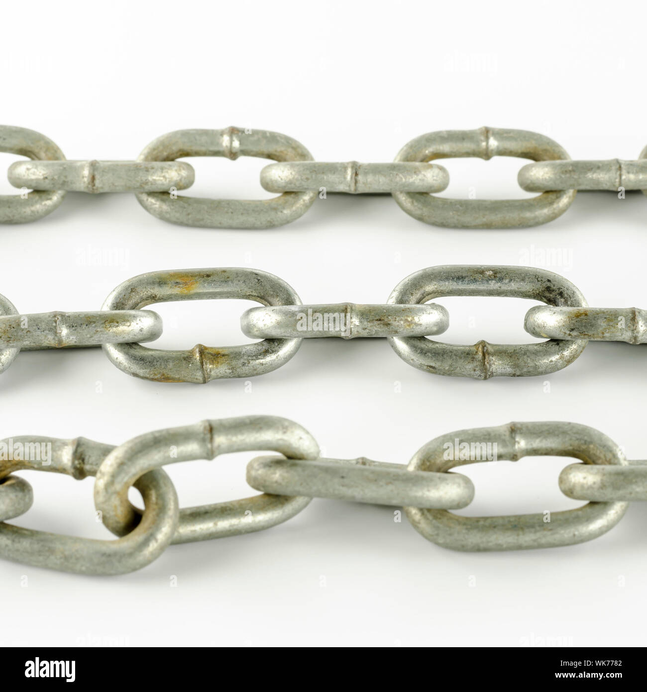 metal chain on a white background Stock Photo - Alamy