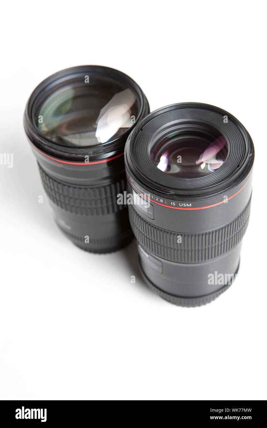 Close up of digital camera lens Stock Photo