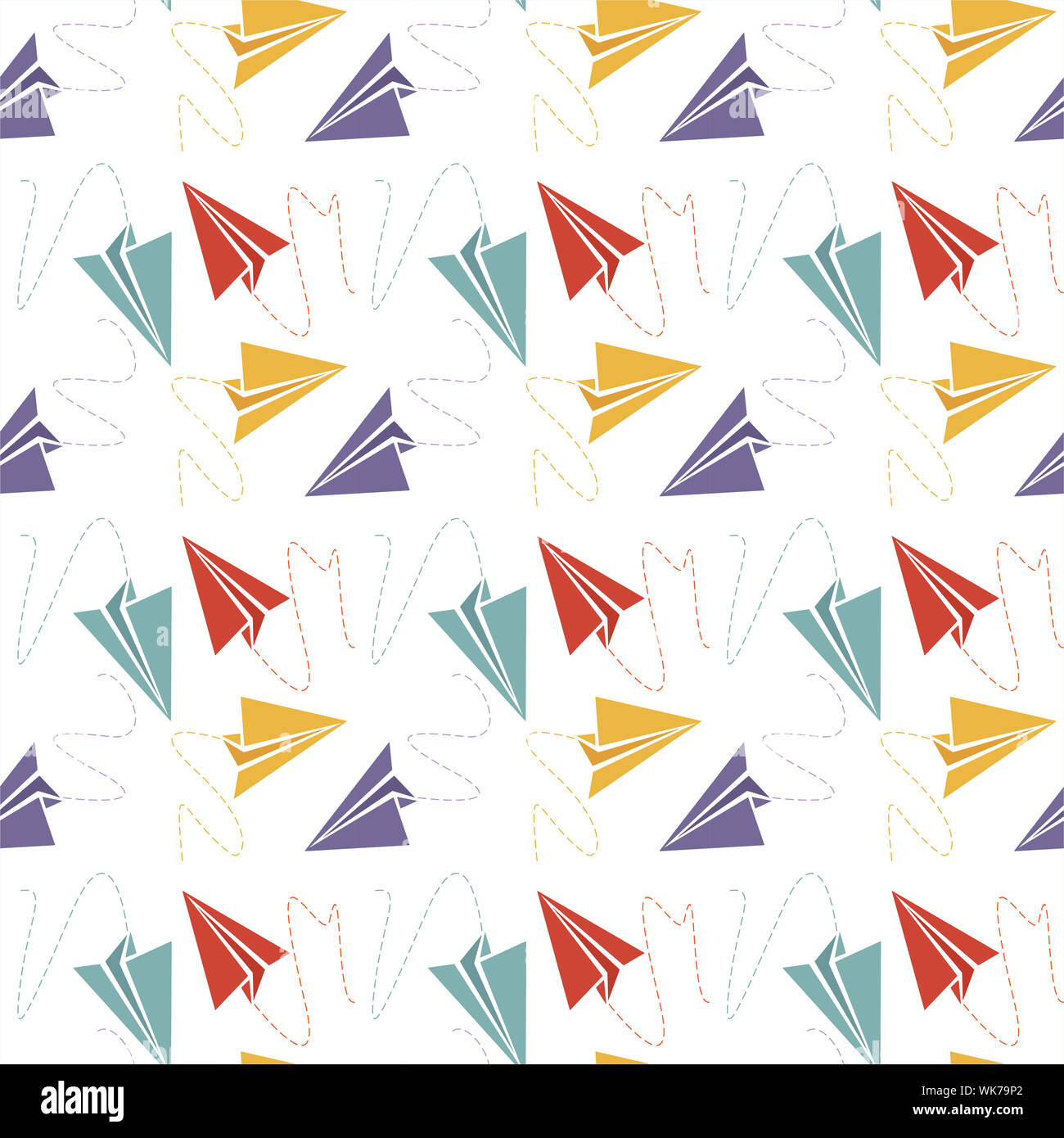 Paper plane traces seamless pattern vector on white background - Fabric textile,wallpaper,background,print etc Stock Photo - Alamy Paper plane traces seamless pattern vector on white background - Fabric textile,wallpaper,background,print etc Stock Photo - Alamy
