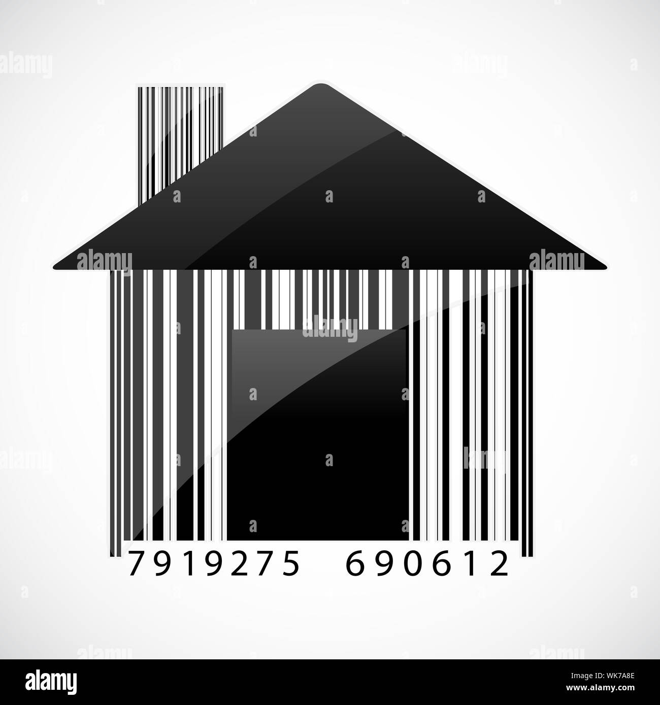 illustration of barcode home Stock Photo - Alamy