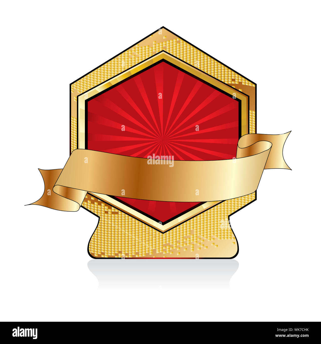 Luxurious label with ribbon, vector illustration Stock Photo Alamy
