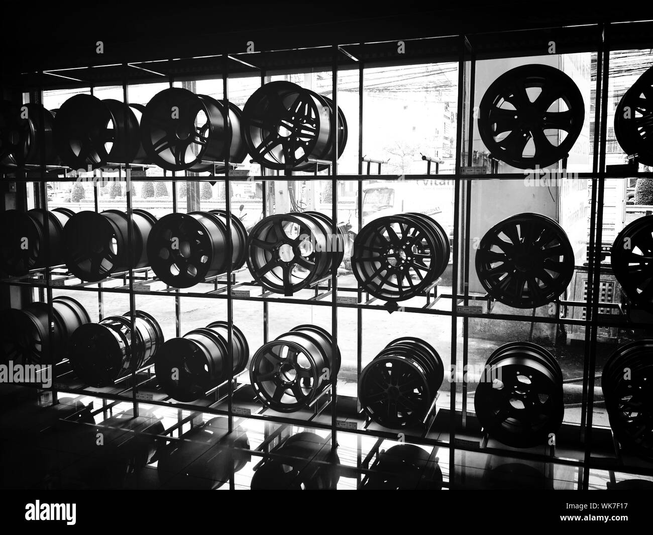 Alloy Wheels For Sale In Store Stock Photo - Alamy