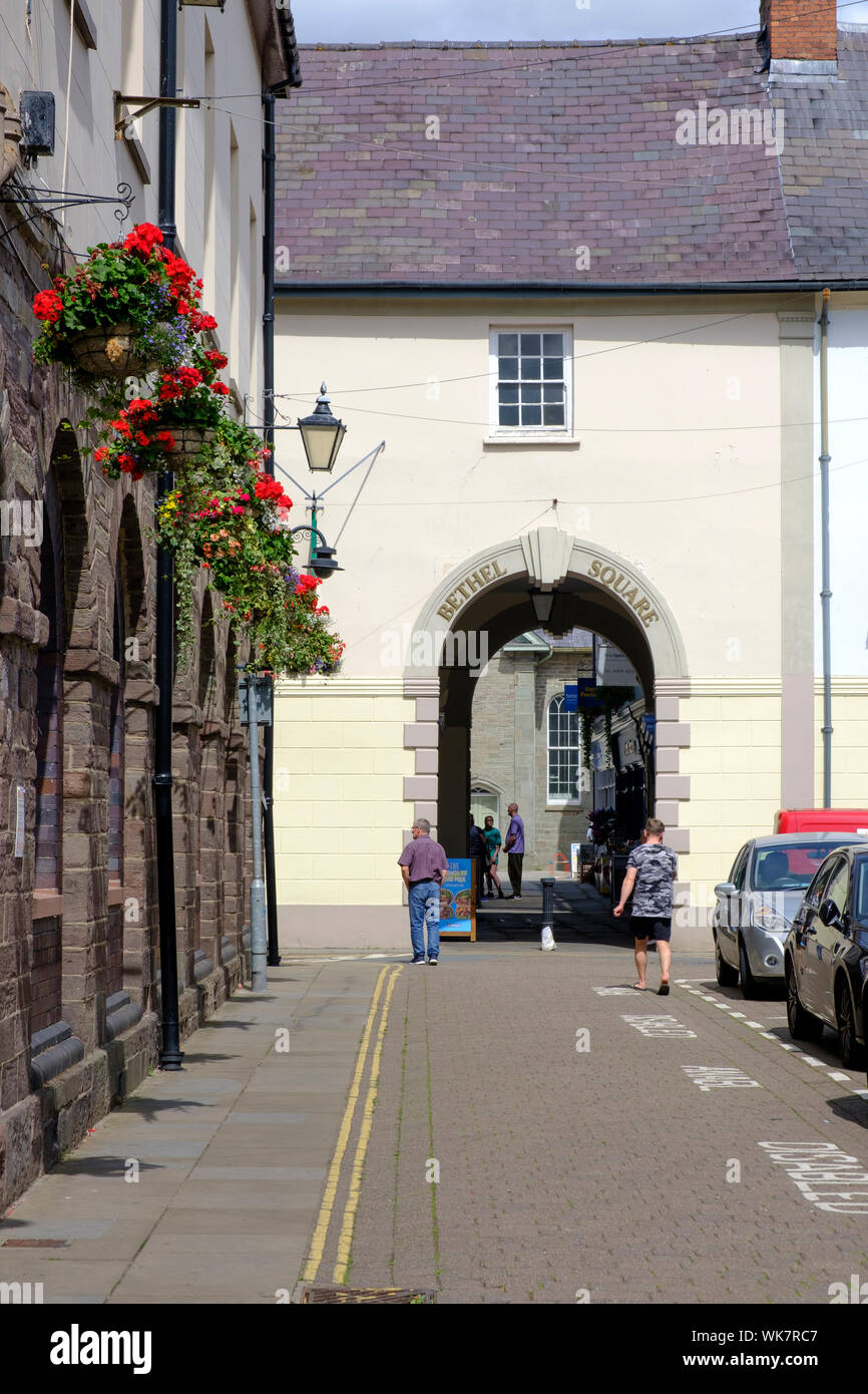 Entrance to Bethel Square Tredegar Street Brecon Brecon Beacons Powys