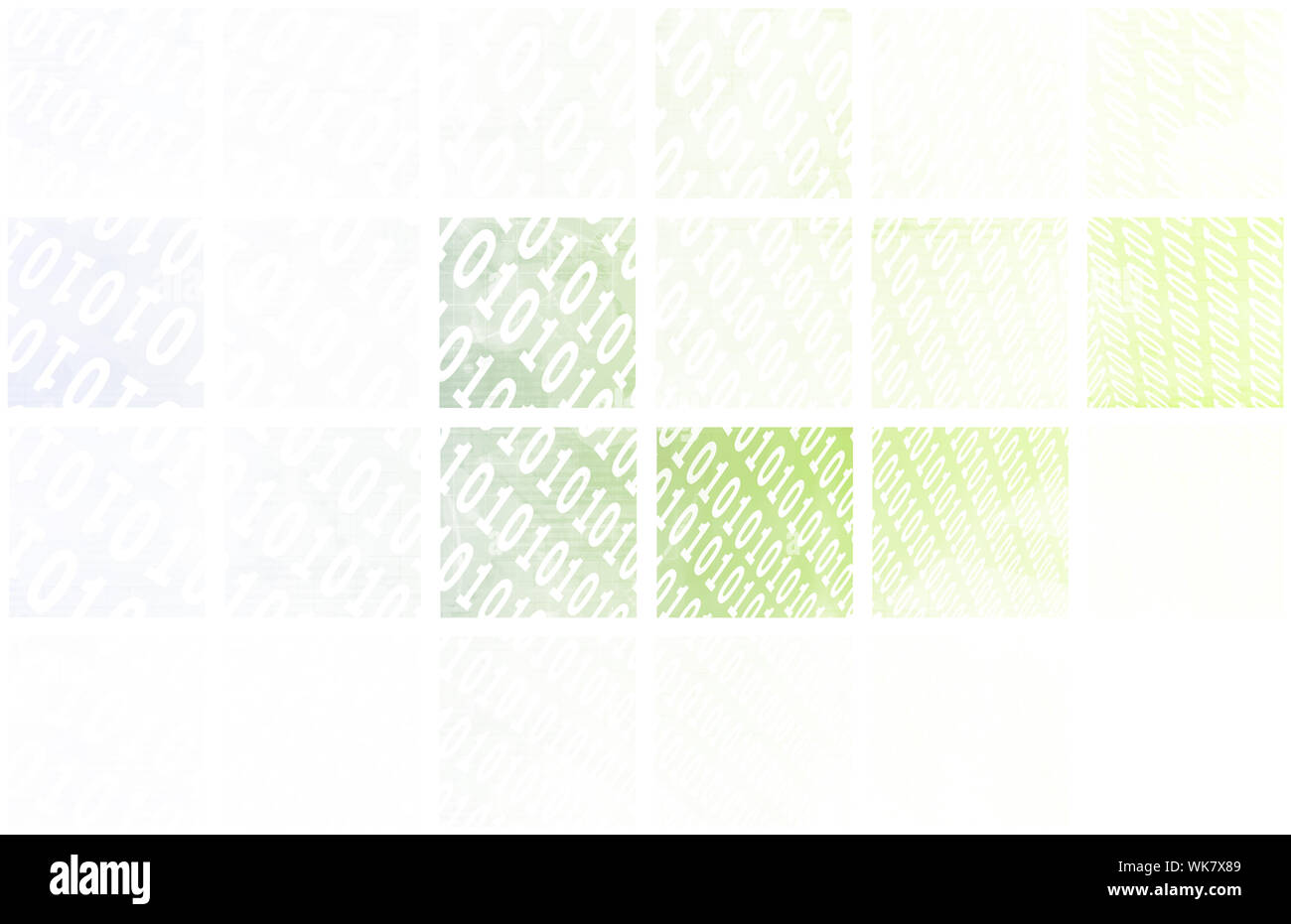 Binary Data Stream with Arrows on Digital Abstract Stock Photo