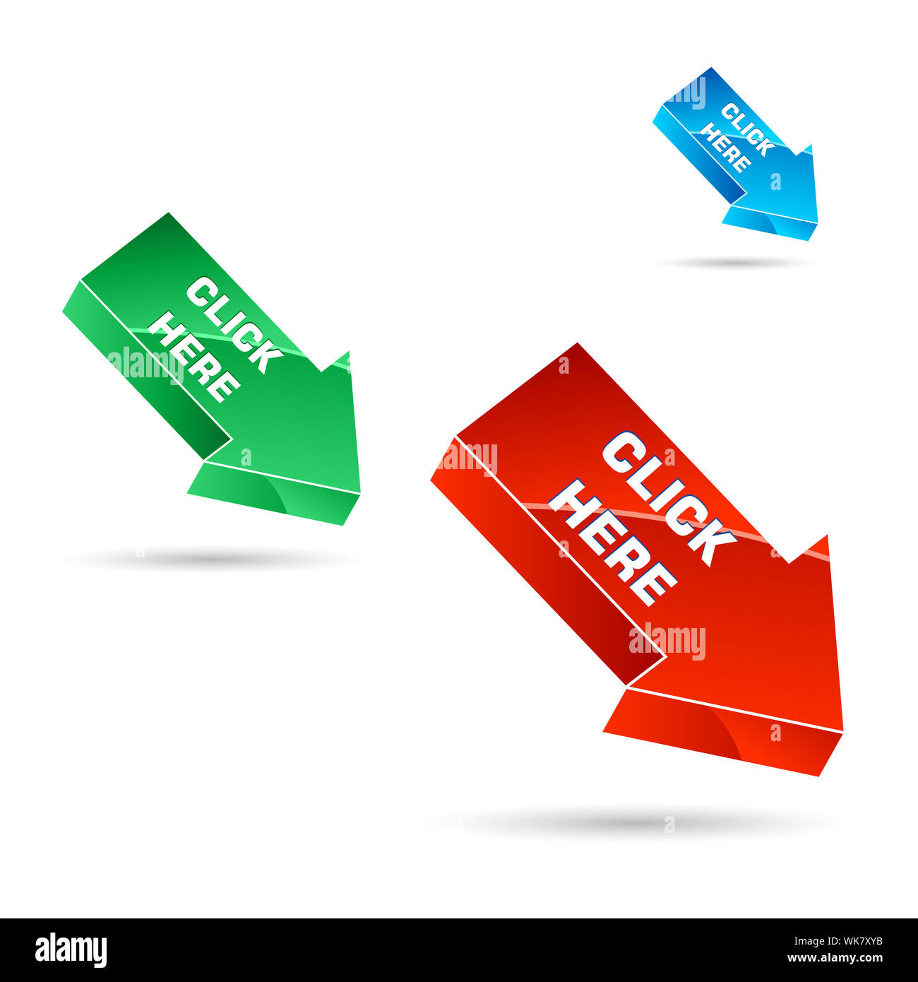 illustration of colorful vector arrows on white background Stock Photo ...