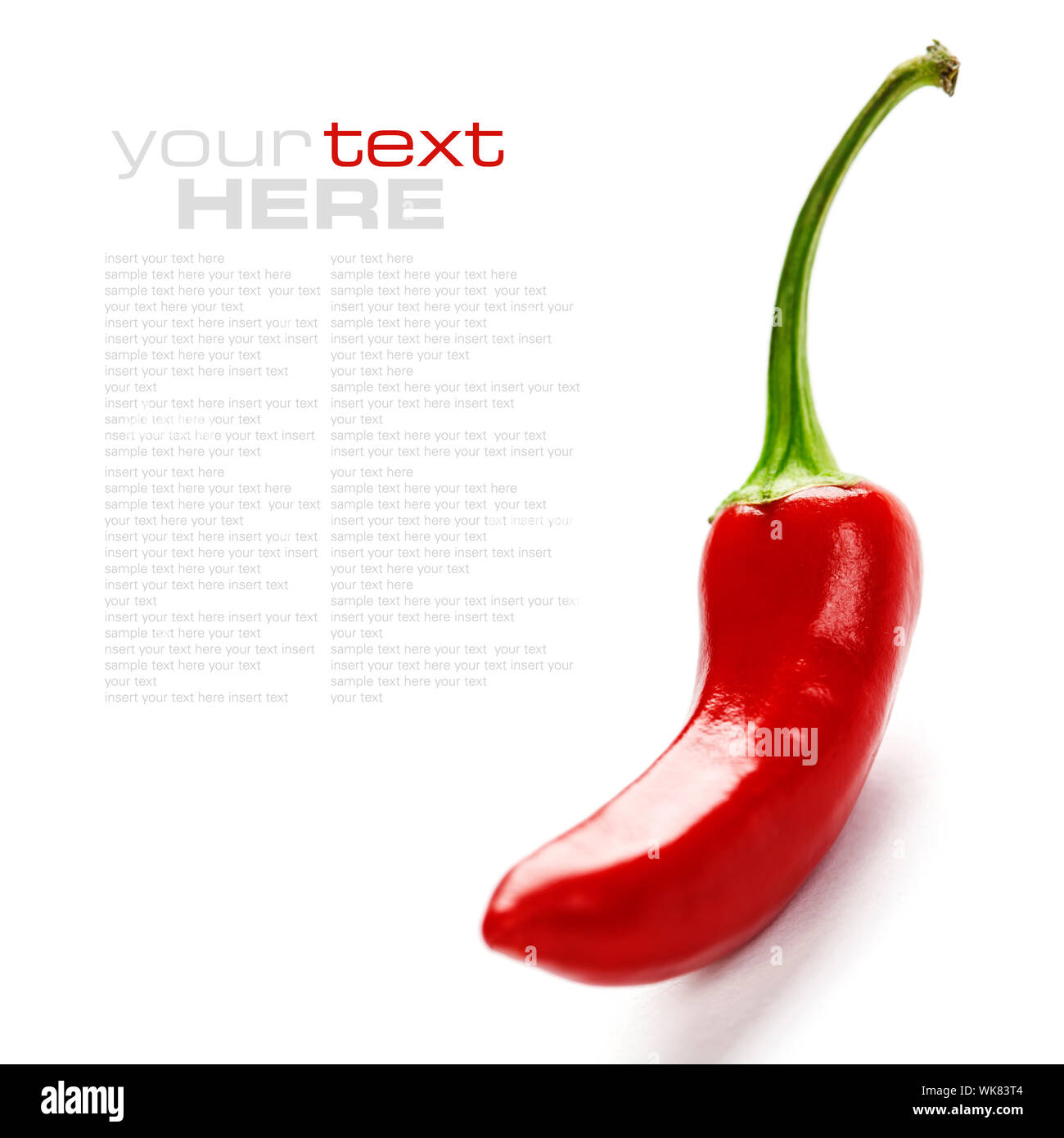 Red Hot Chili Peppers over white background Stock Photo - Alamy