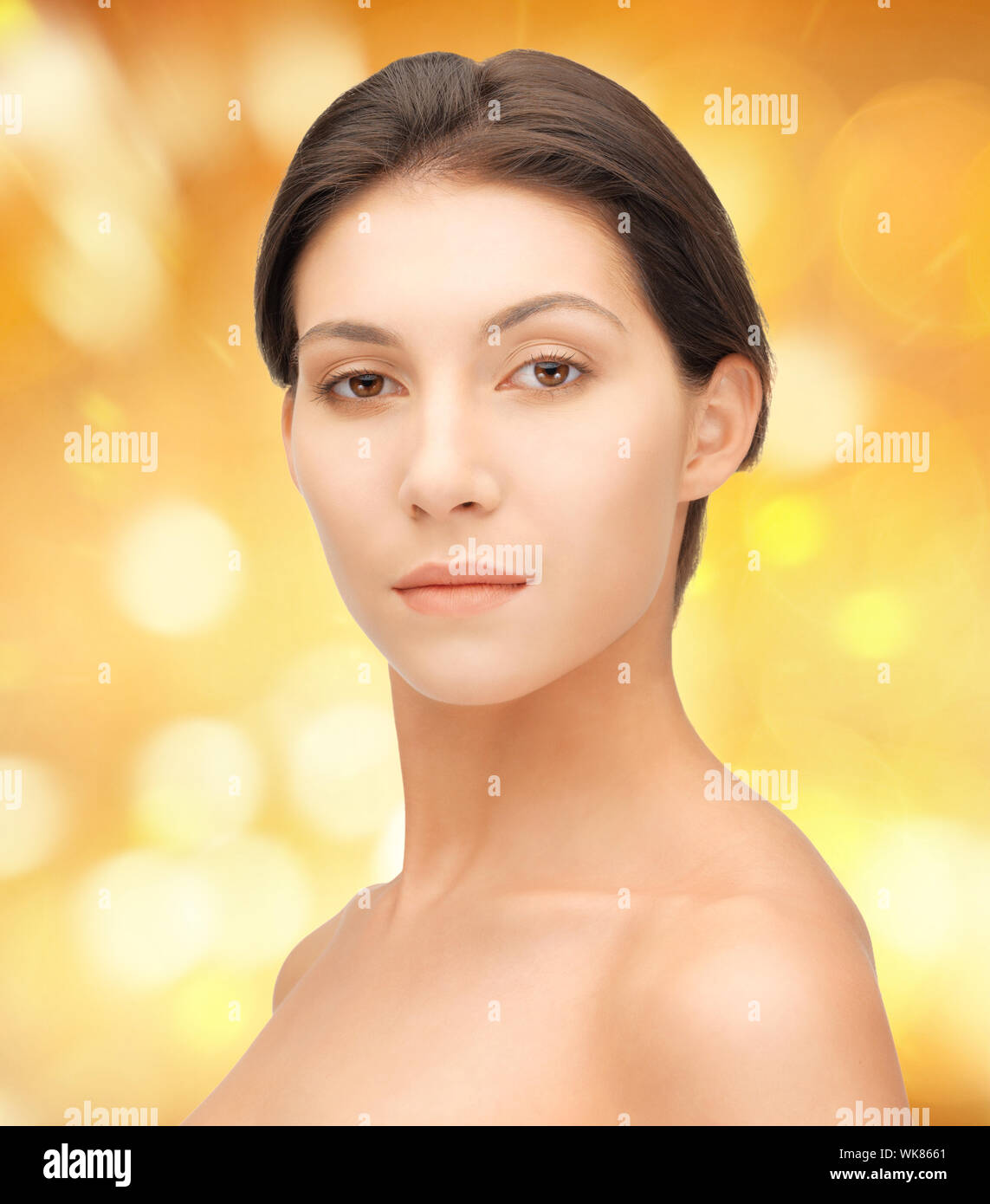 bright closeup portrait picture of beautiful woman Stock Photo - Alamy