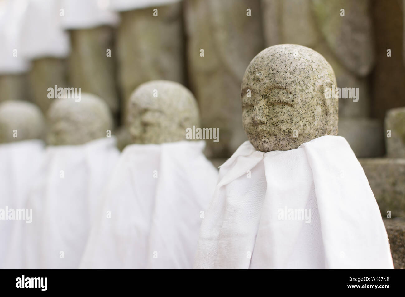 Japanese stone statue Ksitigarbha Bodhisattva in garden Stock Photo Alamy