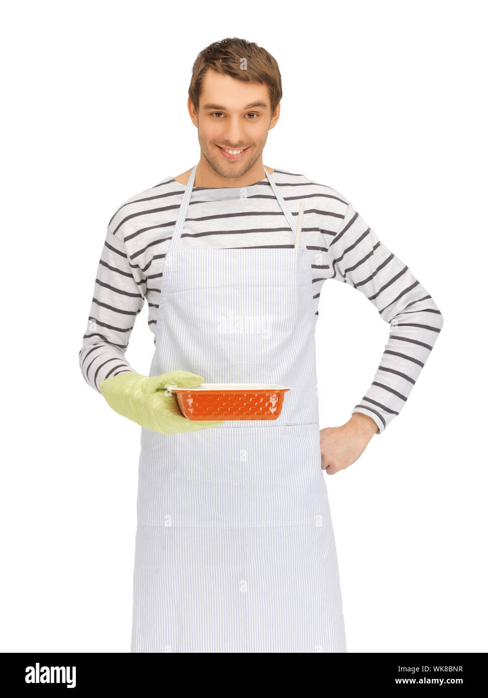 cooking man over white Stock Photo - Alamy