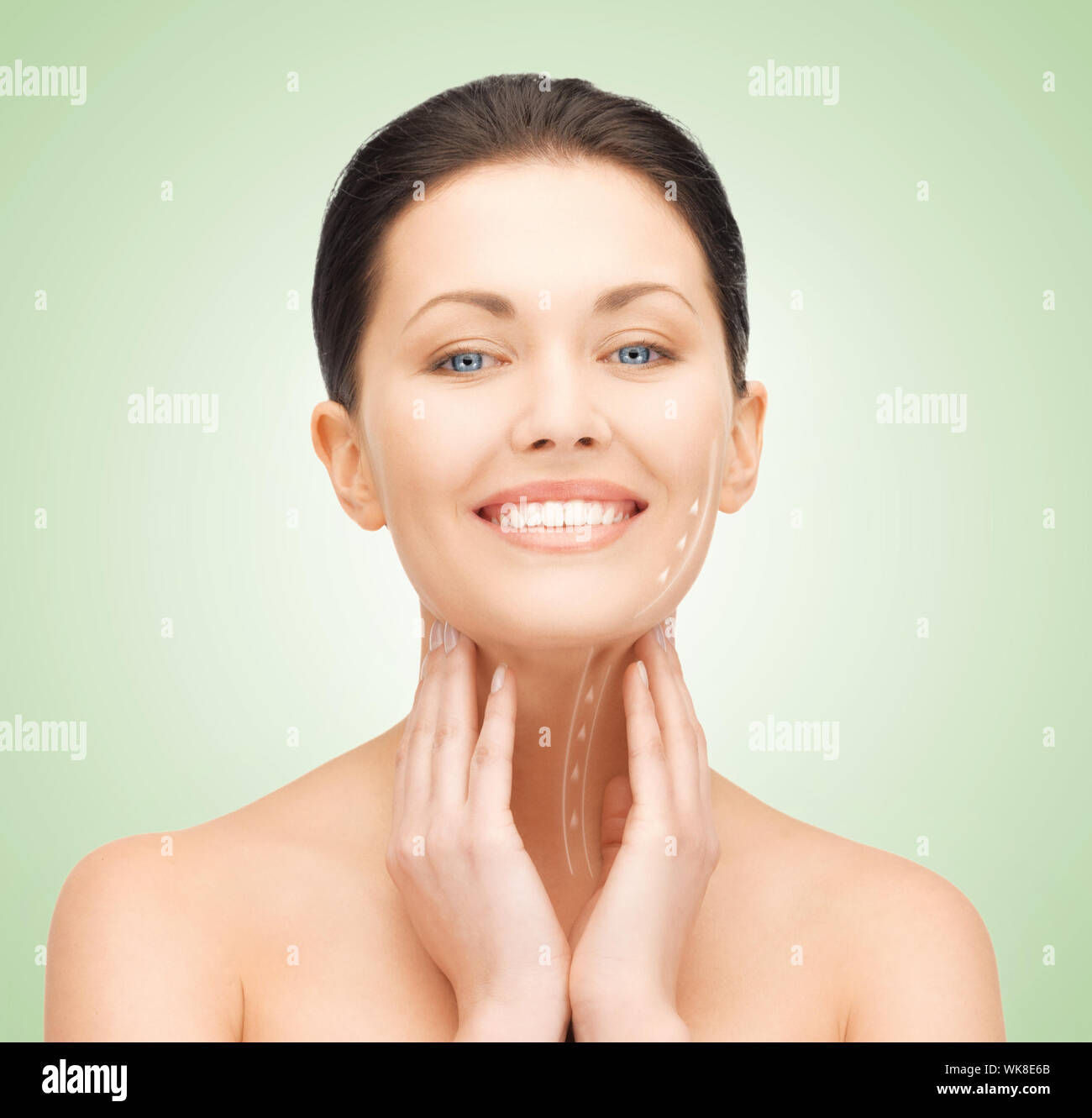 picture of beautiful woman ready for cosmetic surgery Stock Photo - Alamy