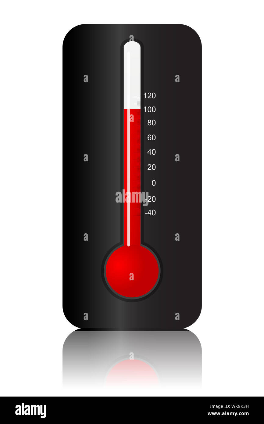 illustration of thermometer symbol on white background Stock Photo Alamy