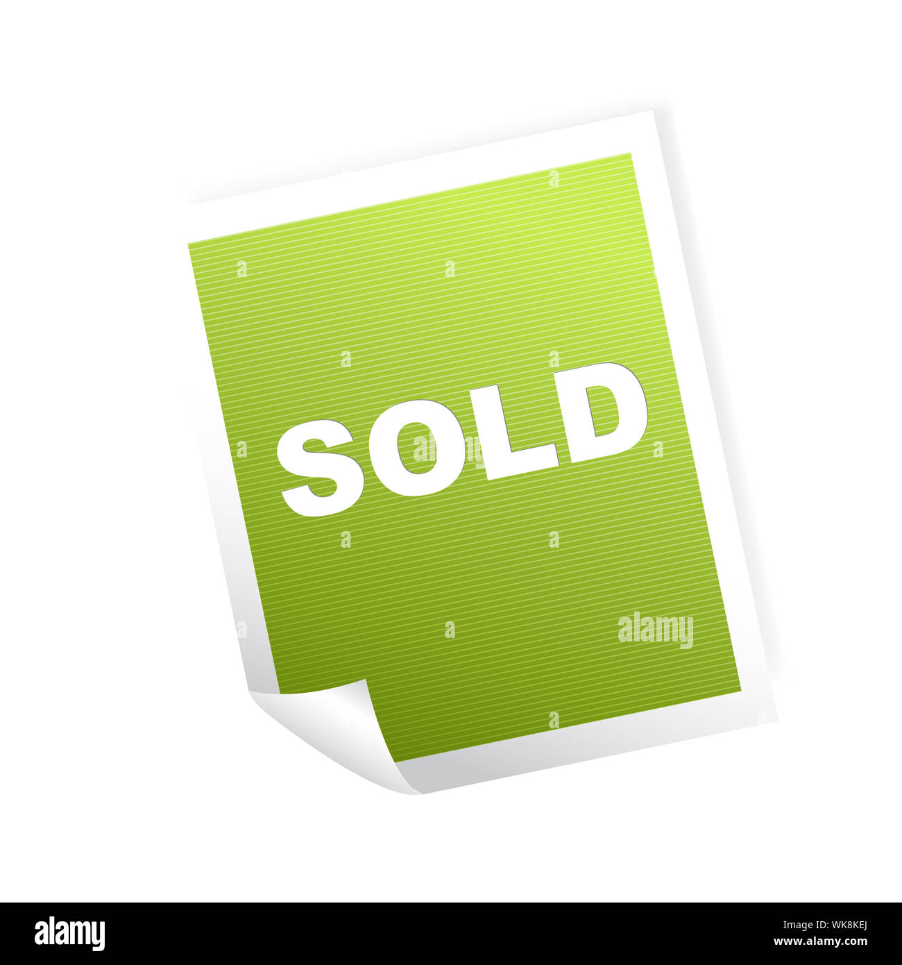 illustration of sold tag on white background Stock Photo