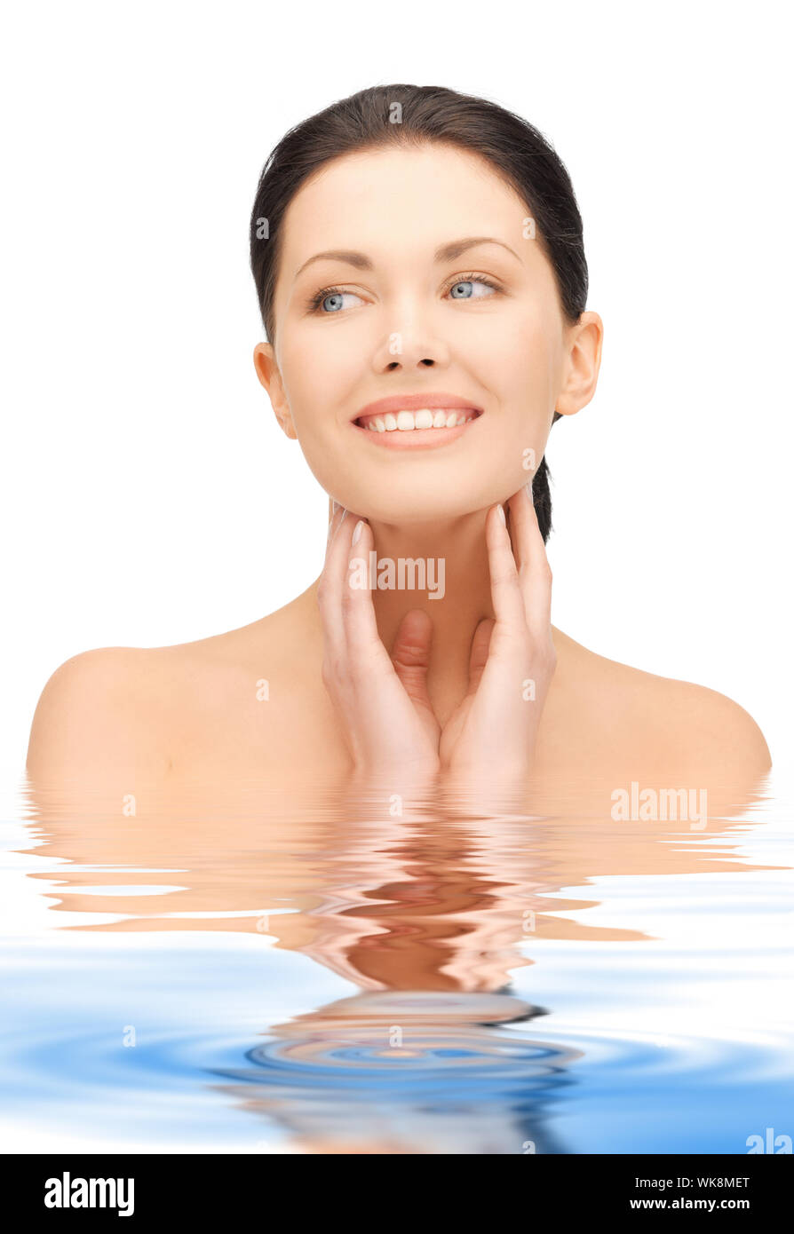 bright closeup portrait picture of beautiful woman Stock Photo - Alamy