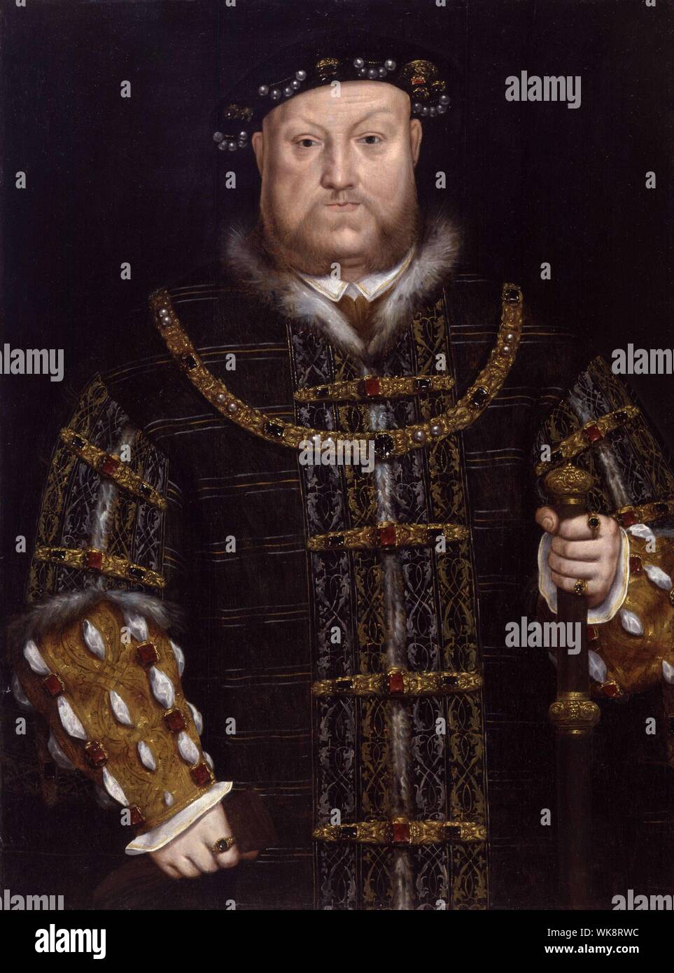 Henry VIII (28 June 1491 – 28 January 1547) was King of England Stock Photo