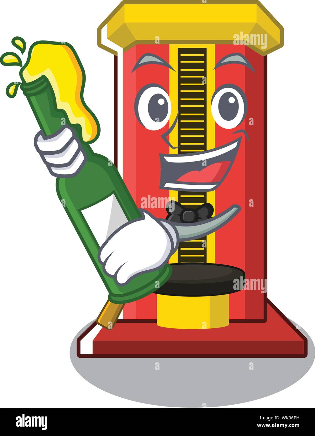 With beer hammer game machine with the cartoon Stock Vector Image & Art