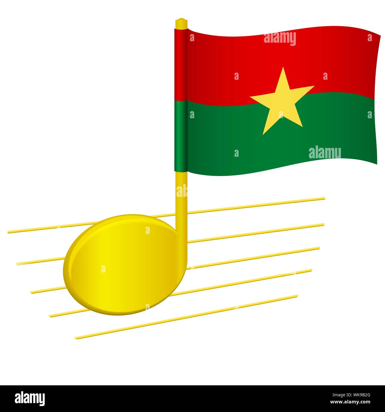 Vector gold star to the flag of Burkina Faso on the background Stock Vector  Image & Art - Alamy