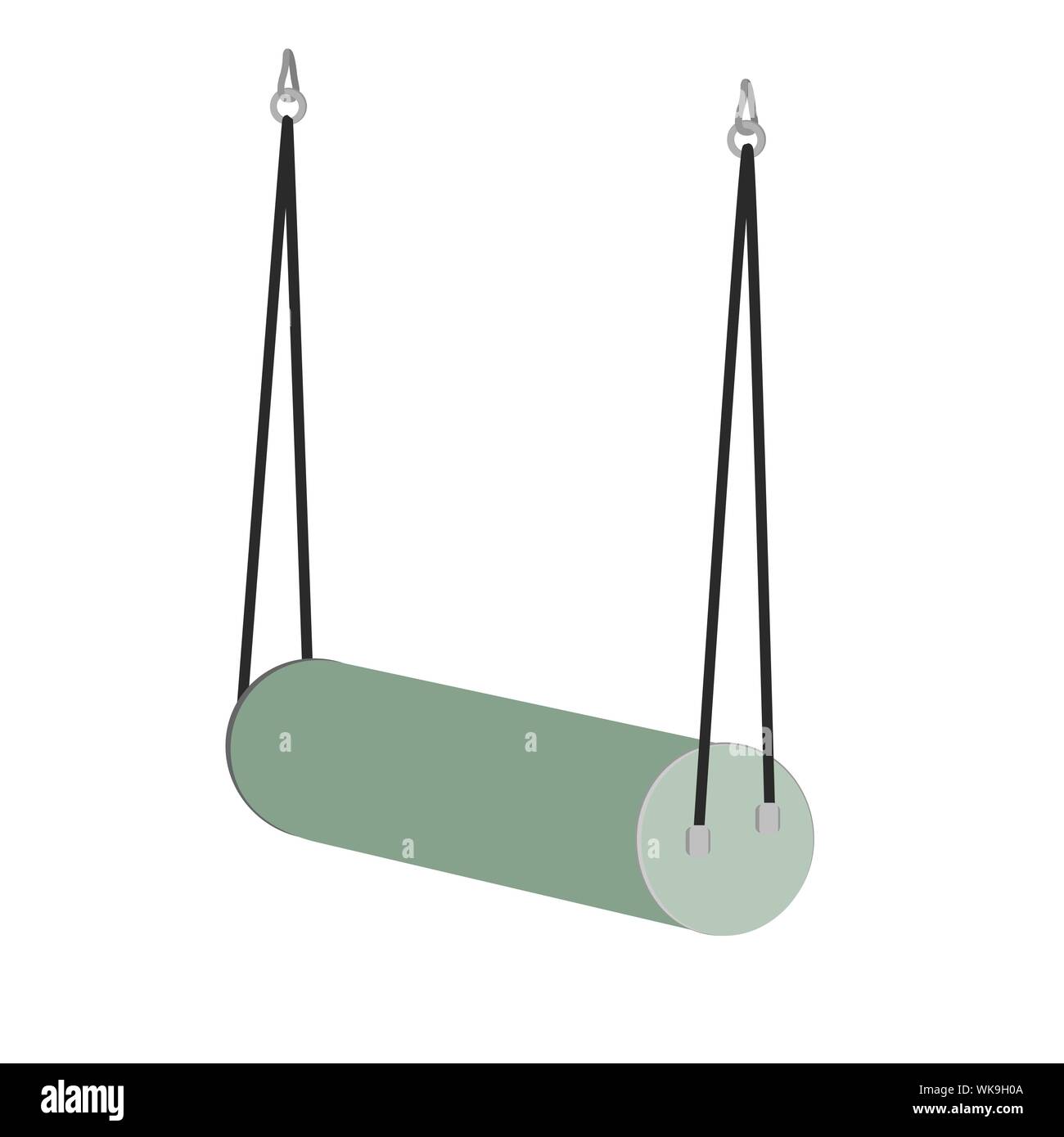 Swing for sensory integration, the important instrument for vestibular system improving. Vector illustration Stock Vector