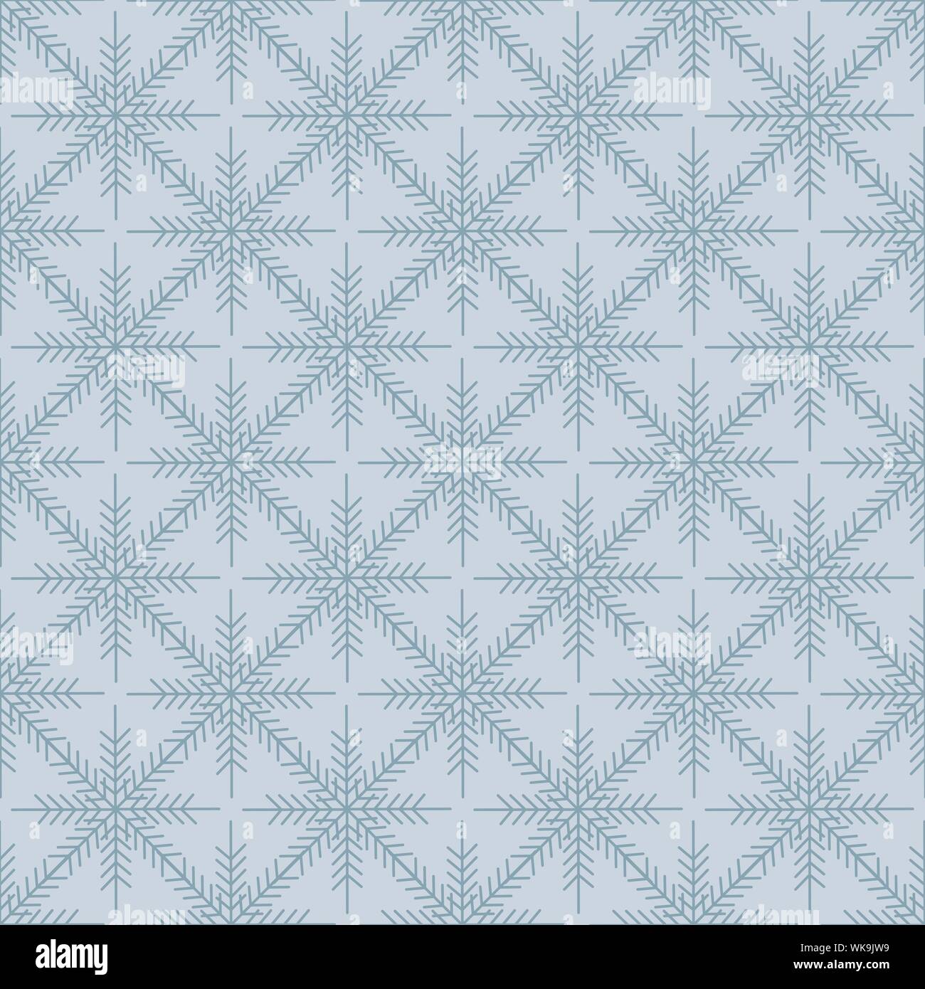 Vector Christmas seamless pattern with snowflakes for packaging, wallpaper illustration. Stock Vector