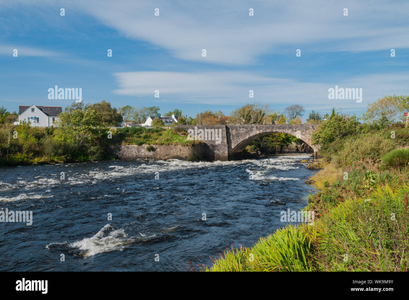 River Ewe Poolewe Village Ross & Cromarty Highland Scotland Stock Photo
