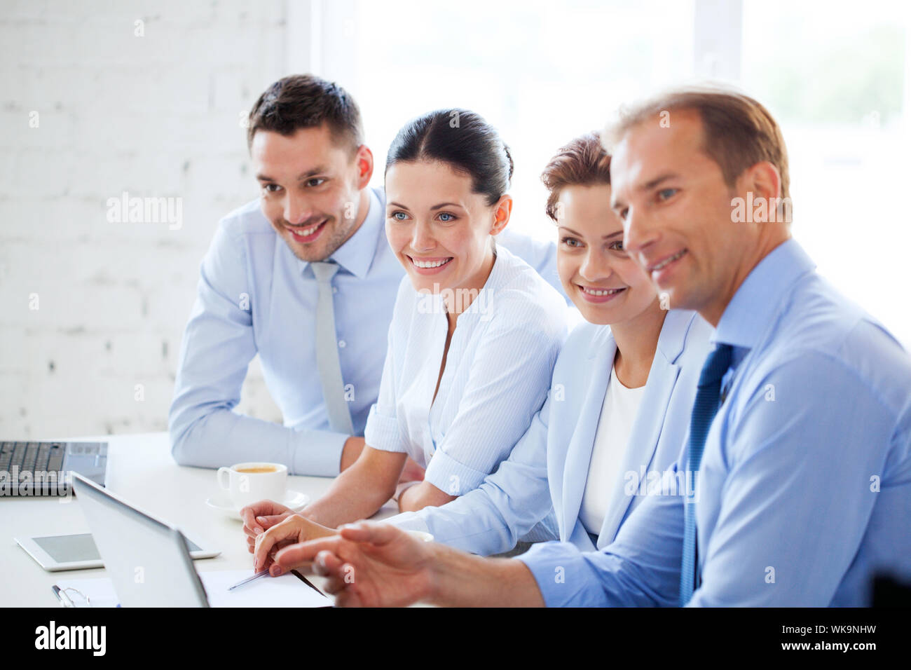 business team having meeting in office Stock Photo