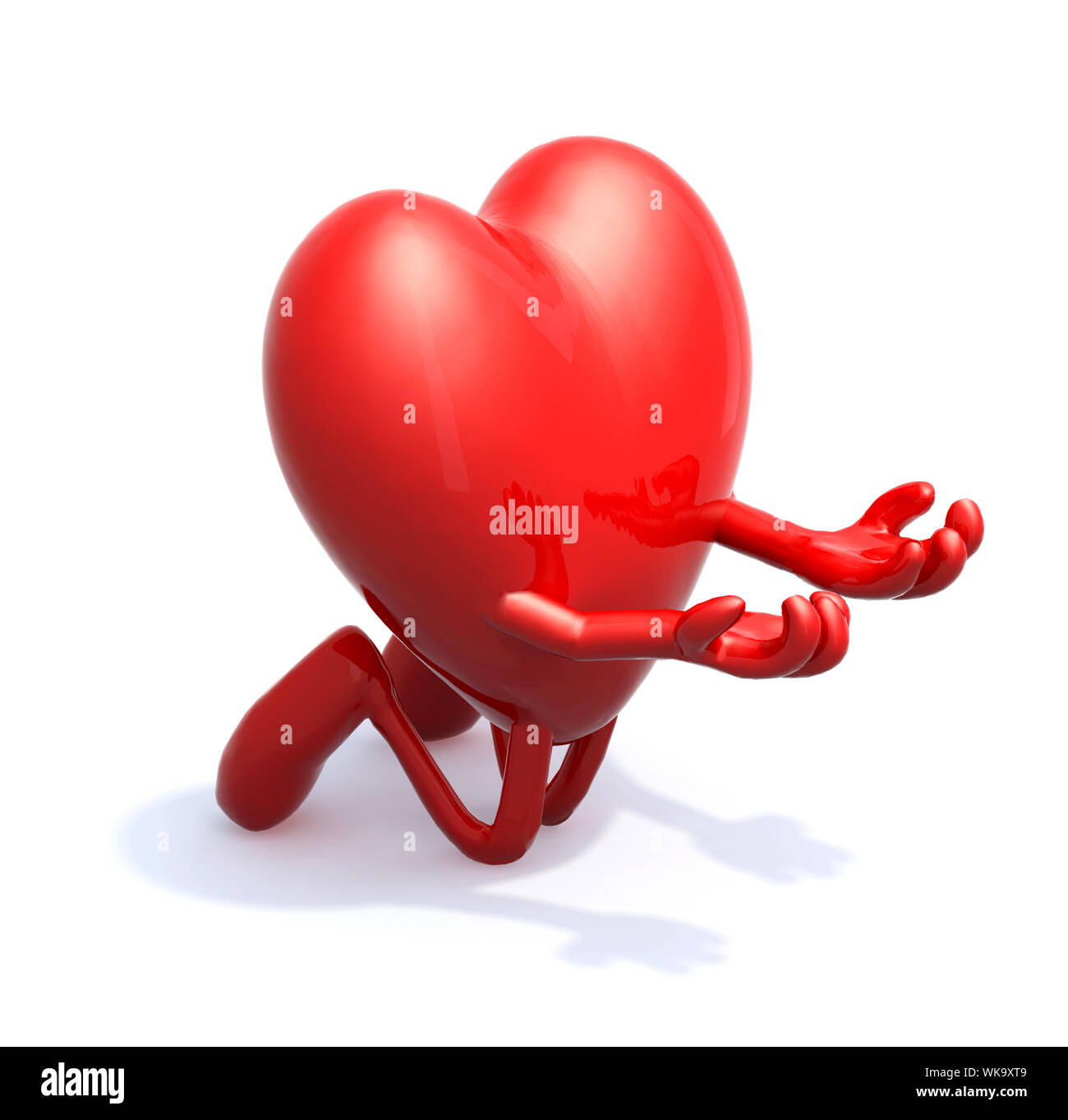 heart love alms charity, 3d illustration Stock Photo