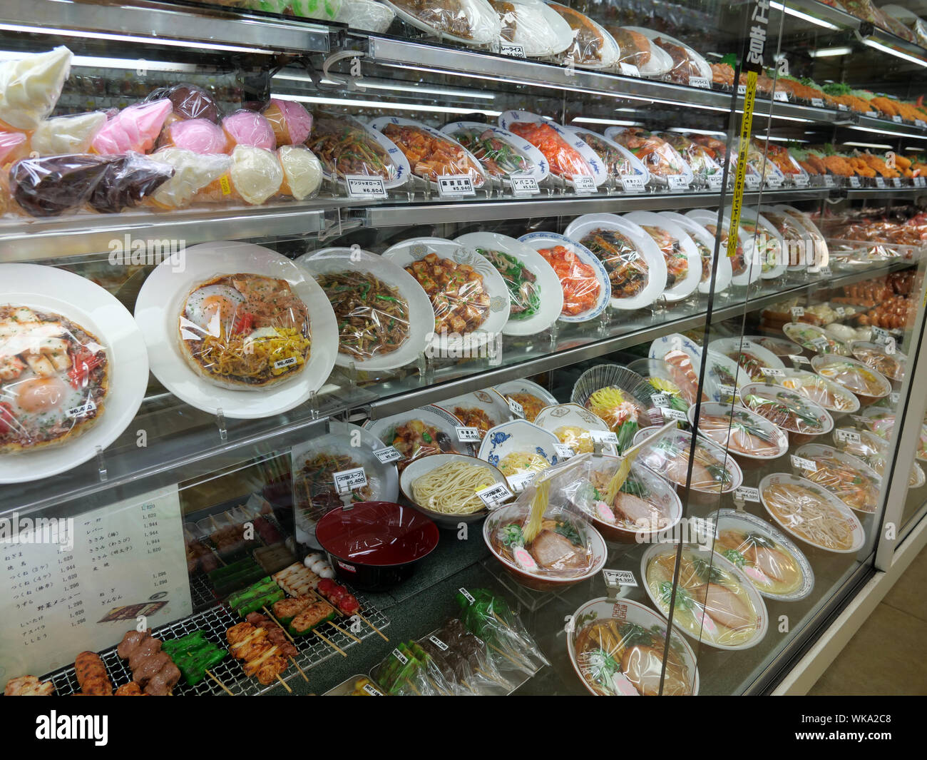 JAPAN - photo by Sean Sprague  Plastic food used for reastaurant shop windows, Asakusa, Tokyo. Stock Photo